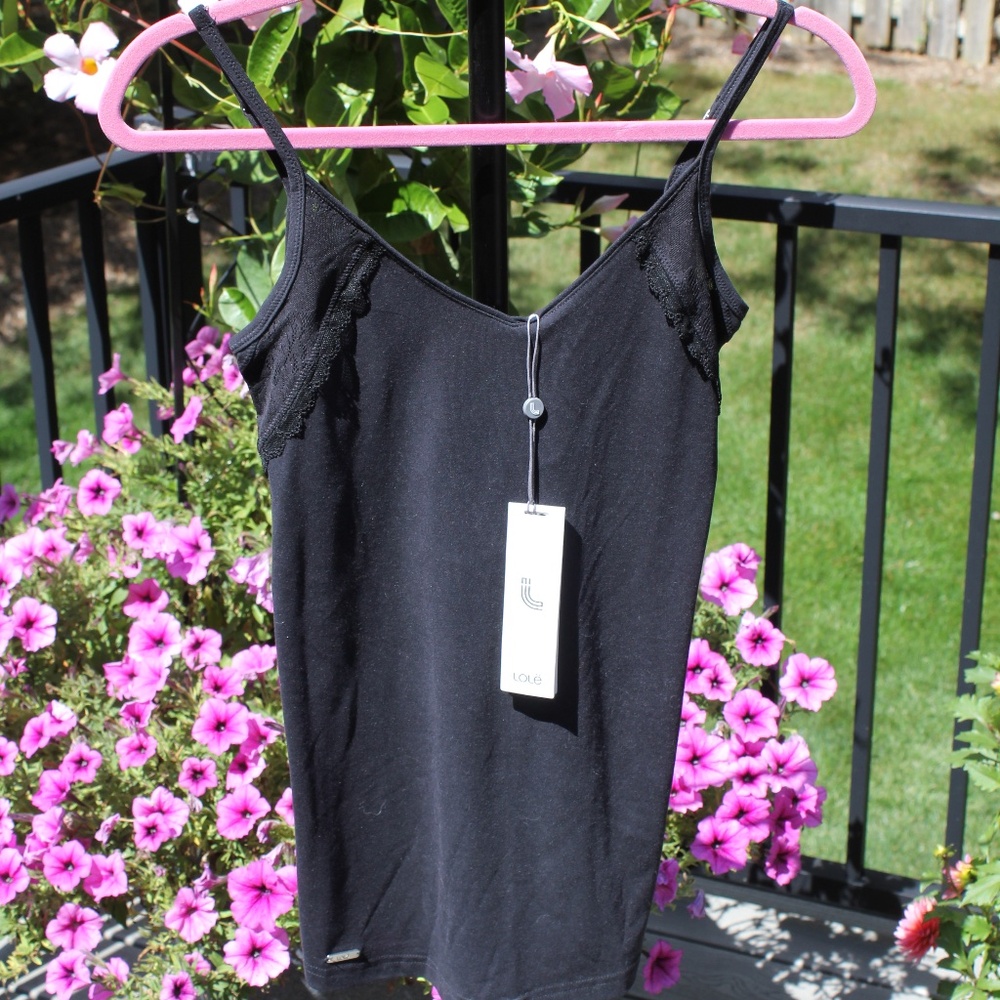 Lole Vatsala Tank Top with Lace Special Edition Size Small Black